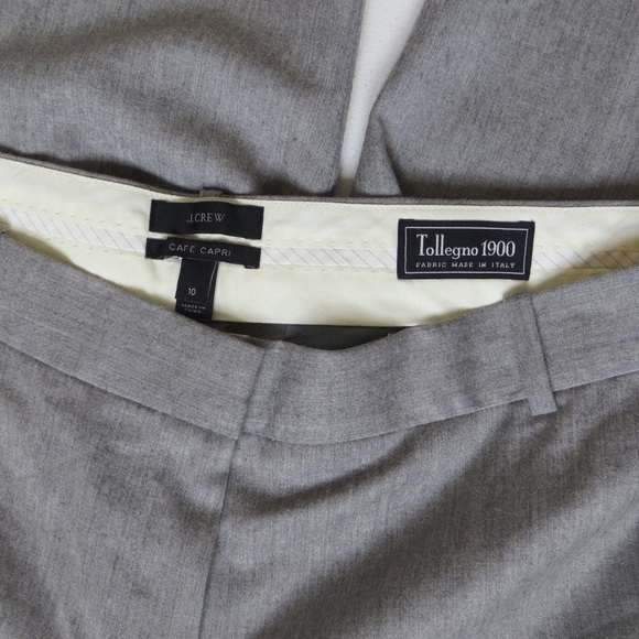 🔴CLEARANCE🔴 Size 10 J. Crew Gray Wool Cafe Capris - Picture 3 of 3